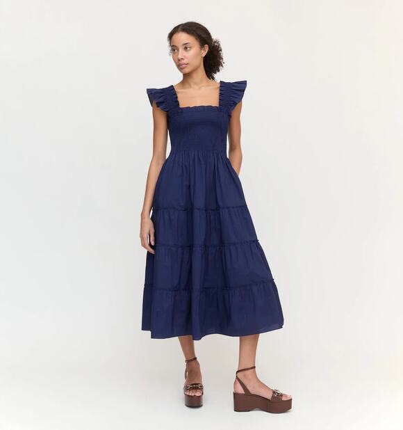 Hill House Dresses & Skirts - HILL HOUSE Home sz XL navy blue Ellie smocked Nap Dress EUC